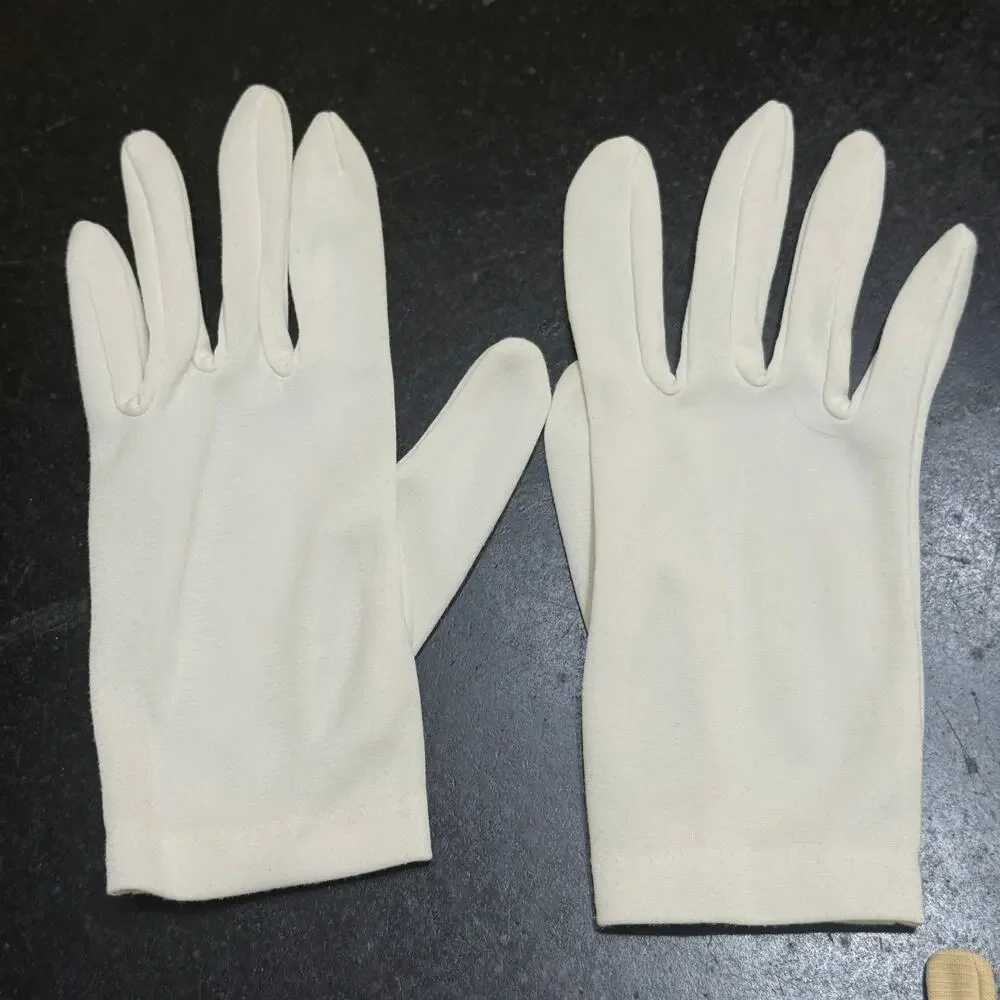 Vintage 1950s 60s Women's Wrist Gloves Lot 3 Pairs White Ivory Clean